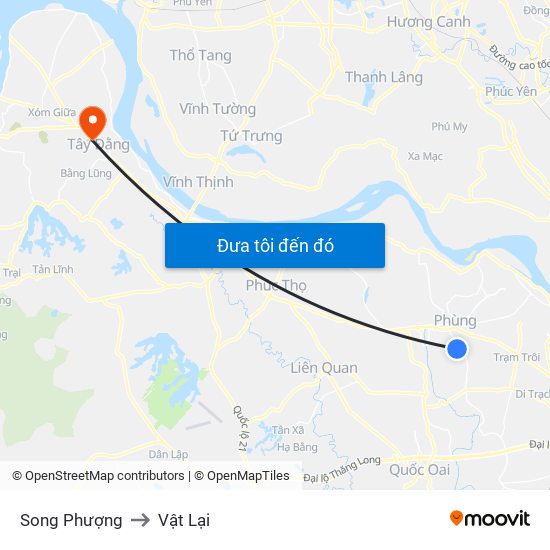 Song Phượng to Vật Lại map