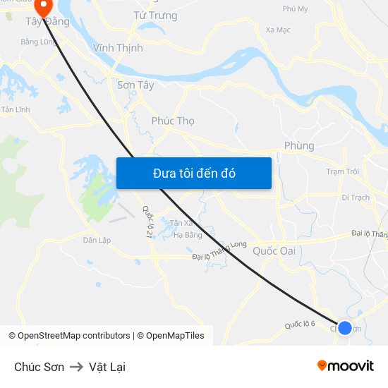 Chúc Sơn to Vật Lại map