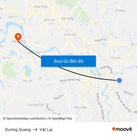 Dương Quang to Vật Lại map