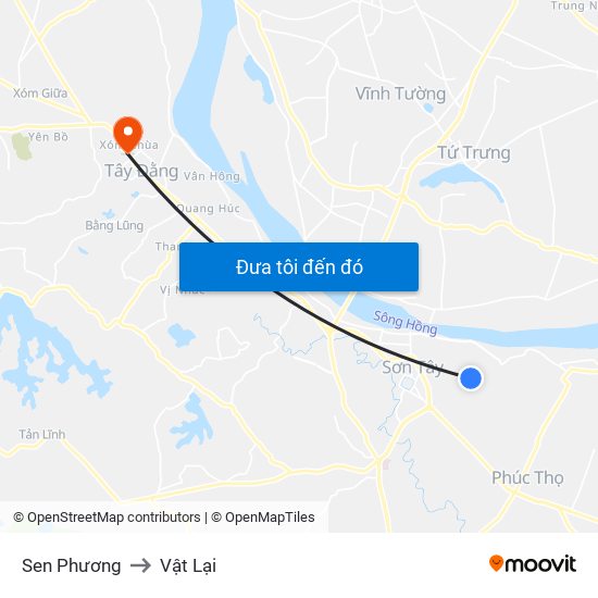 Sen Phương to Vật Lại map