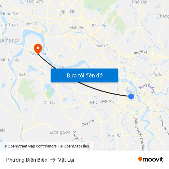 Phường Điện Biên to Vật Lại map