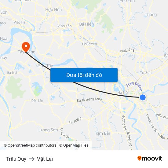 Trâu Quỳ to Vật Lại map