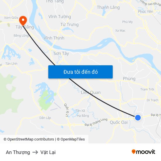 An Thượng to Vật Lại map