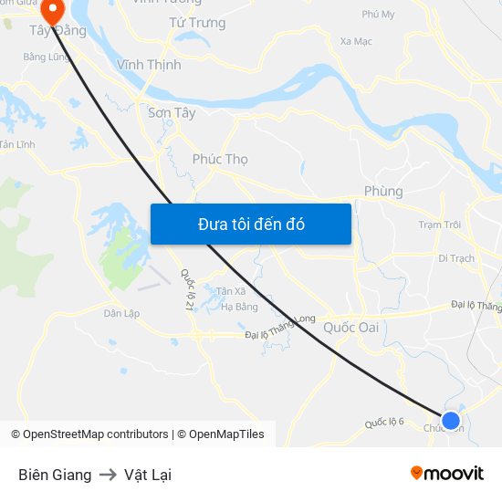 Biên Giang to Vật Lại map