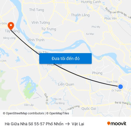 Hè Giữa Nhà Số 55-57 Phố Nhổn to Vật Lại map