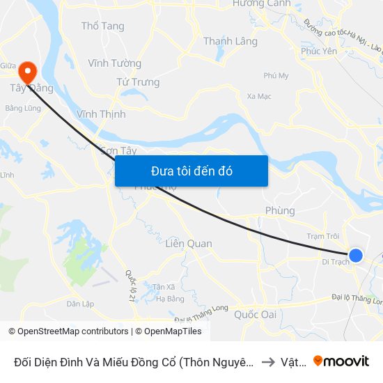 Đối Diện Đình Và Miếu Đồng Cổ (Thôn Nguyên Xá) - Đường 32 to Vật Lại map