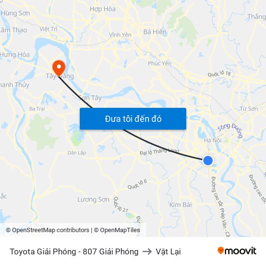 Toyota Giải Phóng - 807 Giải Phóng to Vật Lại map