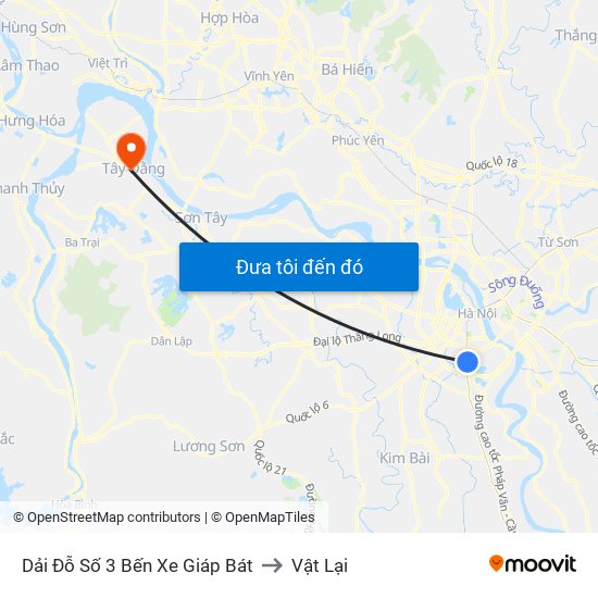 Dải Đỗ Số 3 Bến Xe Giáp Bát to Vật Lại map