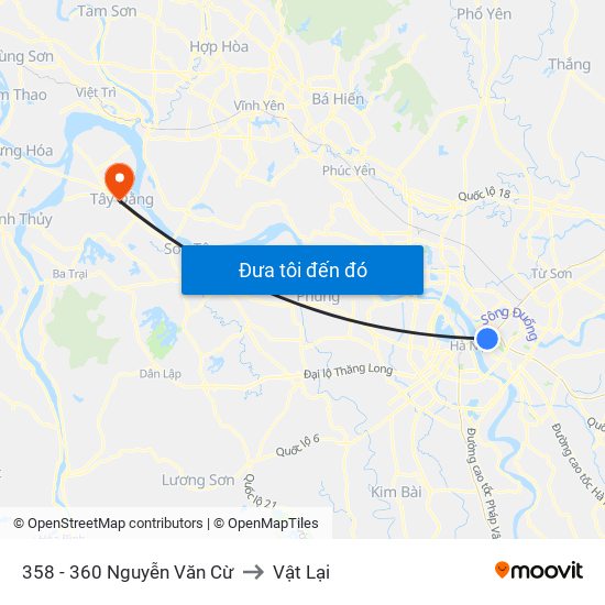 358 - 360 Nguyễn Văn Cừ to Vật Lại map