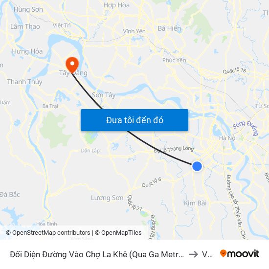 Đối Diện Đường Vào Chợ La Khê (Qua Ga Metro La Khê) - 405 Quang Trung (Hà Đông) to Vật Lại map