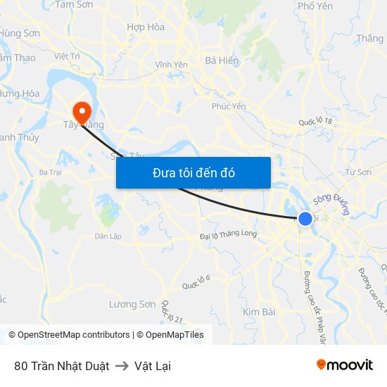 80 Trần Nhật Duật to Vật Lại map