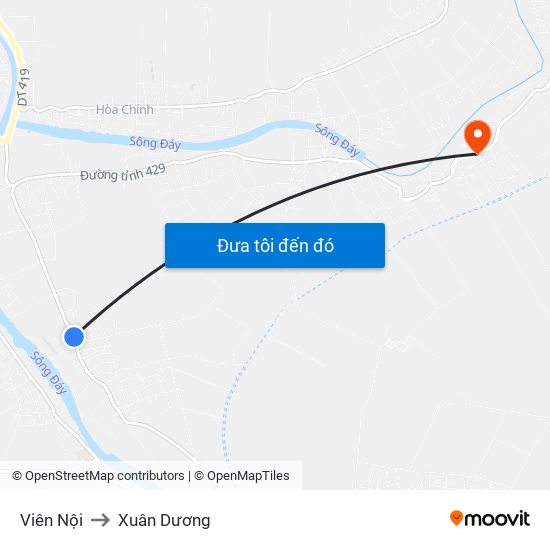 Viên Nội to Xuân Dương map