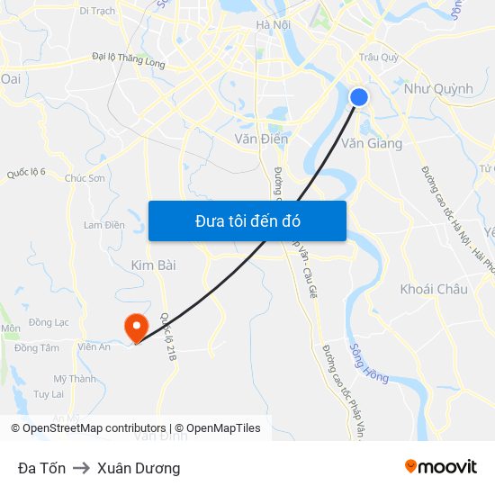 Đa Tốn to Xuân Dương map
