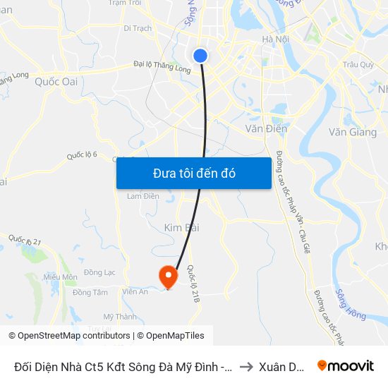 Đối Diện Nhà Ct5 Kđt Sông Đà Mỹ Đình - Phạm Hùng to Xuân Dương map