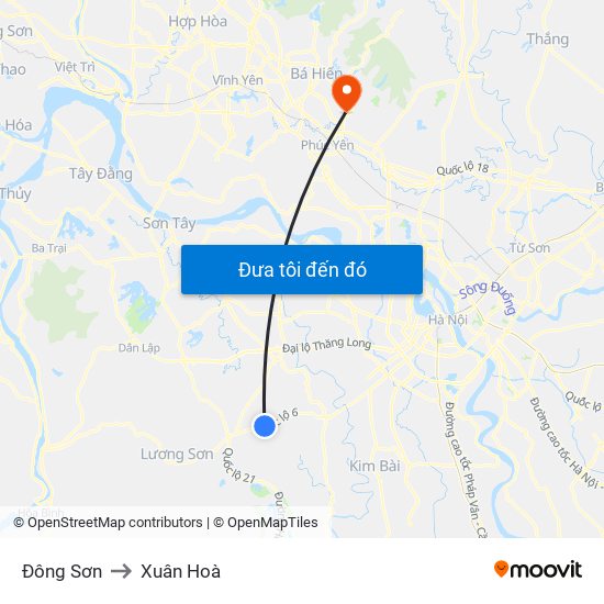 Đông Sơn to Xuân Hoà map