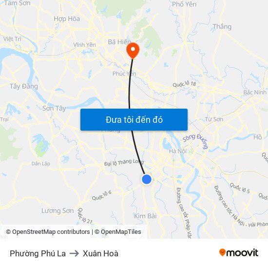 Phường Phú La to Xuân Hoà map