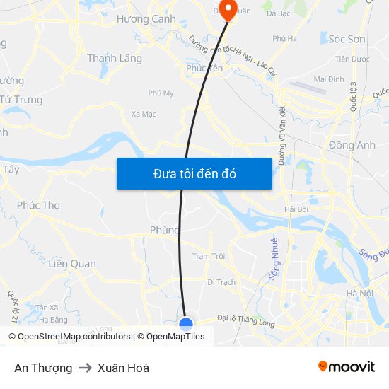 An Thượng to Xuân Hoà map