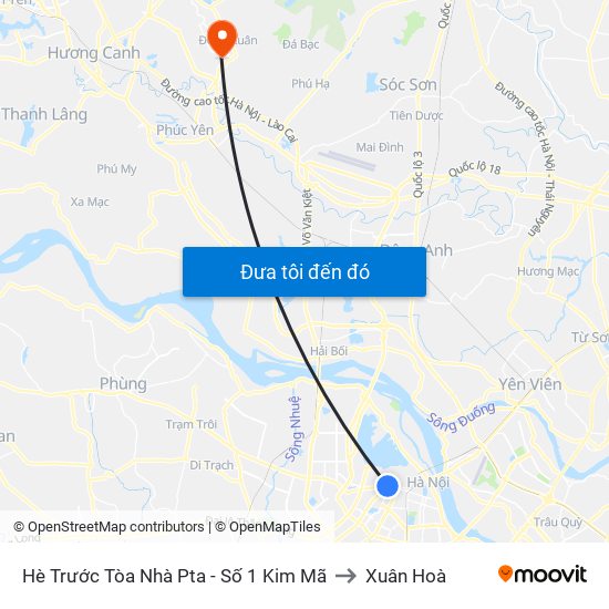 Hè Trước Tòa Nhà Pta - Số 1 Kim Mã to Xuân Hoà map