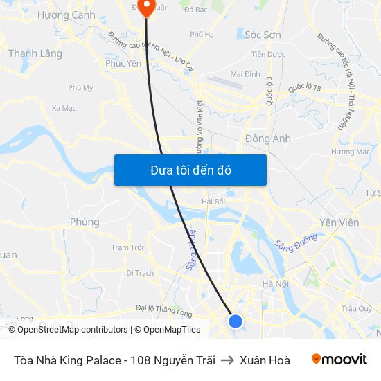 Tòa Nhà King Palace - 108 Nguyễn Trãi to Xuân Hoà map