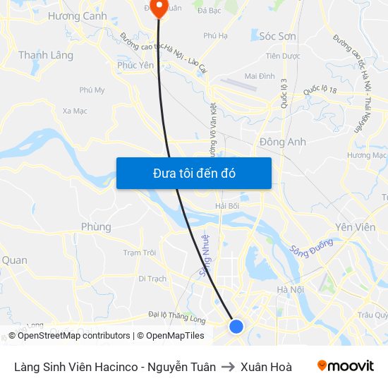 Làng Sinh Viên Hacinco - Nguyễn Tuân to Xuân Hoà map