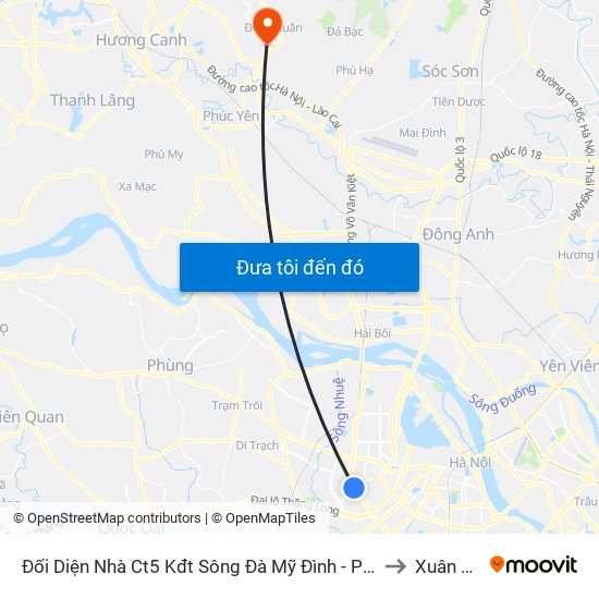 Đối Diện Nhà Ct5 Kđt Sông Đà Mỹ Đình - Phạm Hùng to Xuân Hoà map