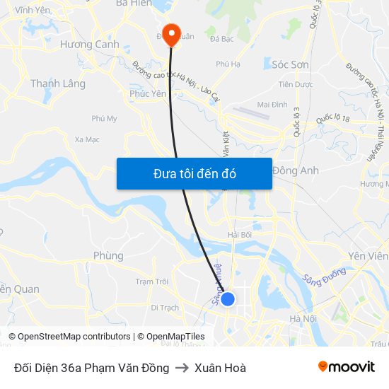 Đối Diện 36a Phạm Văn Đồng to Xuân Hoà map