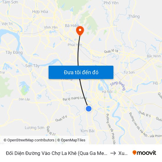 Đối Diện Đường Vào Chợ La Khê (Qua Ga Metro La Khê) - 405 Quang Trung (Hà Đông) to Xuân Hoà map