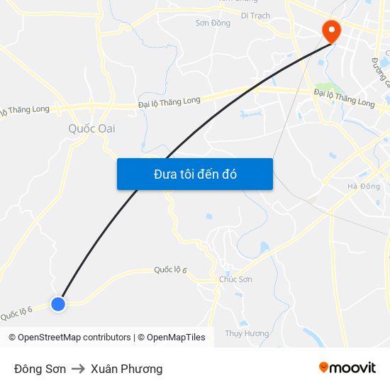 Đông Sơn to Xuân Phương map