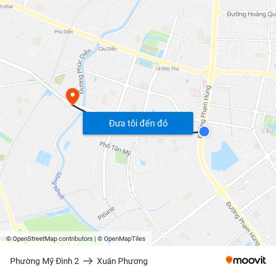 Phường Mỹ Đình 2 to Xuân Phương map