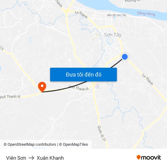 Viên Sơn to Xuân Khanh map