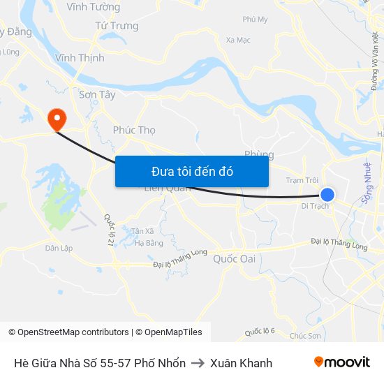 Hè Giữa Nhà Số 55-57 Phố Nhổn to Xuân Khanh map