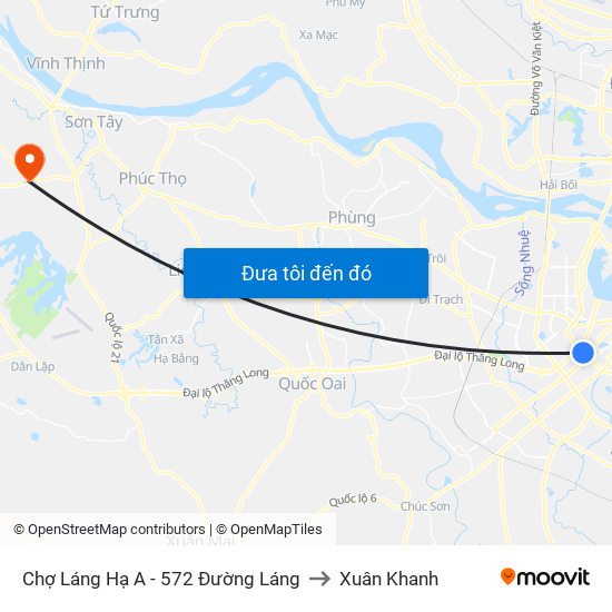 Chợ Láng Hạ A - 572 Đường Láng to Xuân Khanh map