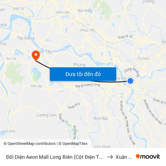 Đối Diện Aeon Mall Long Biên (Cột Điện T4a/2a-B Đường Cổ Linh) to Xuân Khanh map