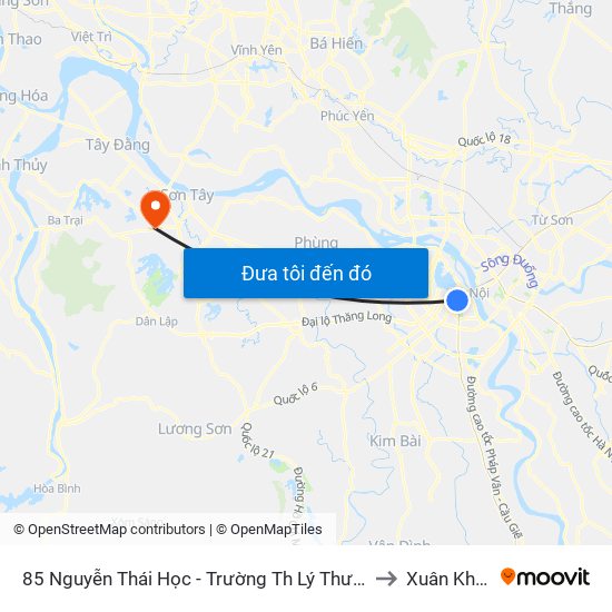 85 Nguyễn Thái Học - Trường Th Lý Thường Kiệt to Xuân Khanh map