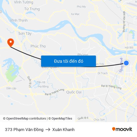 373 Phạm Văn Đồng to Xuân Khanh map