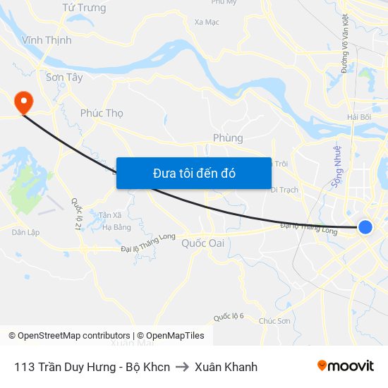113 Trần Duy Hưng - Bộ Khcn to Xuân Khanh map