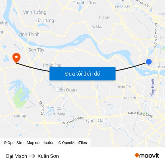 Đại Mạch to Xuân Sơn map