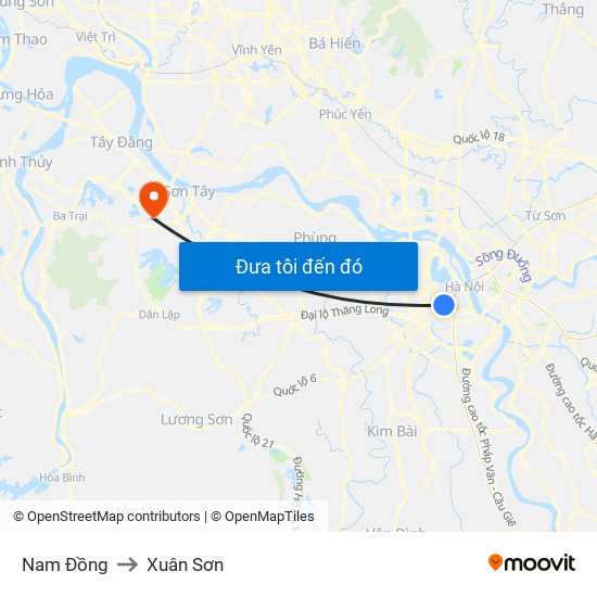 Nam Đồng to Nam Đồng map