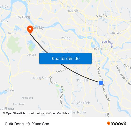 Quất Động to Xuân Sơn map