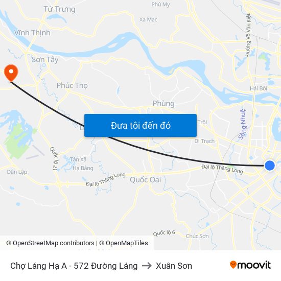 Chợ Láng Hạ A - 572 Đường Láng to Xuân Sơn map