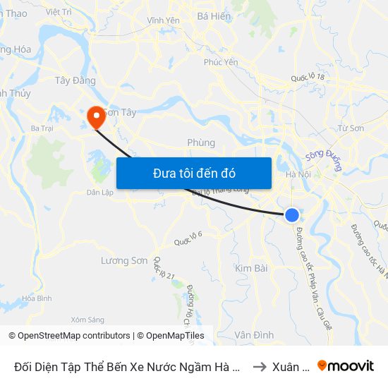 Đối Diện Tập Thể Bến Xe Nước Ngầm Hà Nội - Ngọc Hồi to Xuân Sơn map