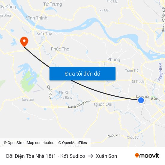 Đối Diện Tòa Nhà 18t1 - Kđt Sudico to Xuân Sơn map