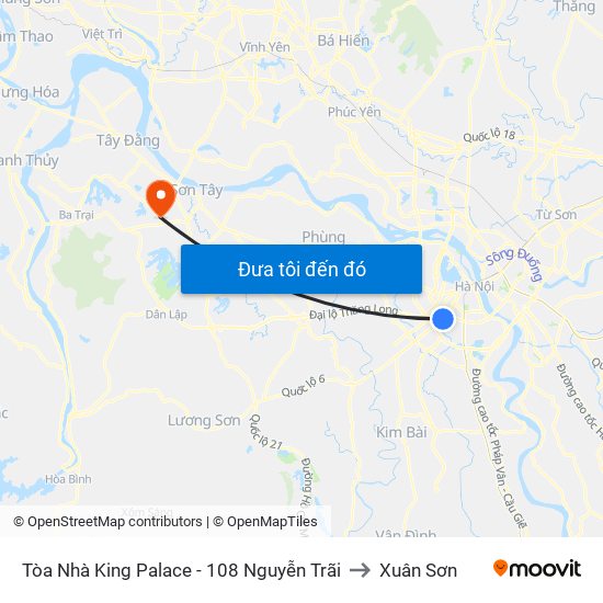 Tòa Nhà King Palace - 108 Nguyễn Trãi to Xuân Sơn map