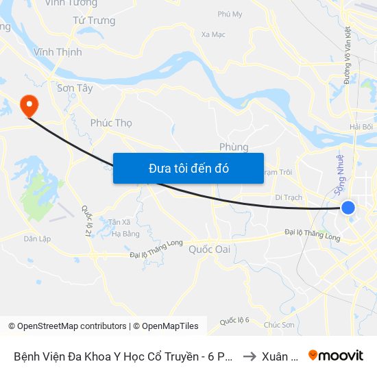 Công Ty Miwon - Phạm Hùng to Xuân Sơn map