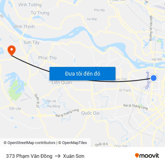 373 Phạm Văn Đồng to Xuân Sơn map