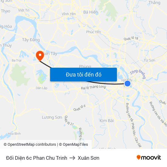 Đối Diện 6c Phan Chu Trinh to Xuân Sơn map