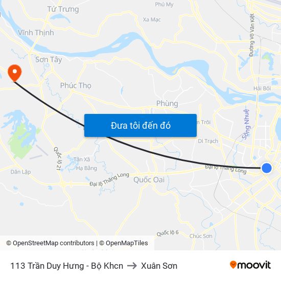 113 Trần Duy Hưng - Bộ Khcn to Xuân Sơn map