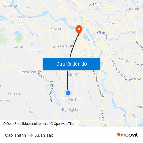 Cao Thành to Cao Thành map