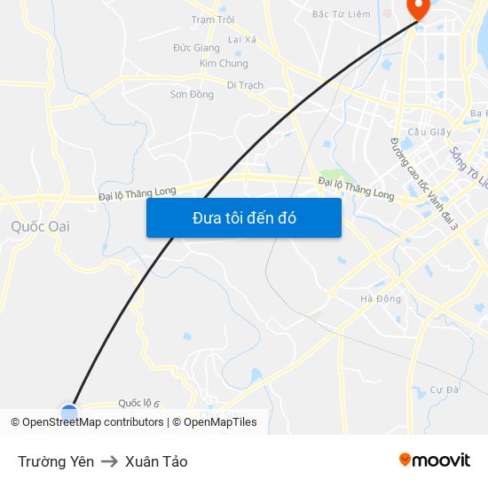 Trường Yên to Xuân Tảo map