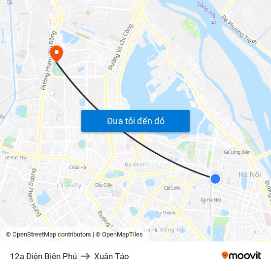 12a Điện Biên Phủ to Xuân Tảo map